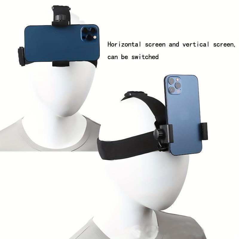 Adjustable Head Strap Mount, Protable Adjustable Head Mount Phone Holder, Cell Phone Camera Live Streaming Vlog Holder