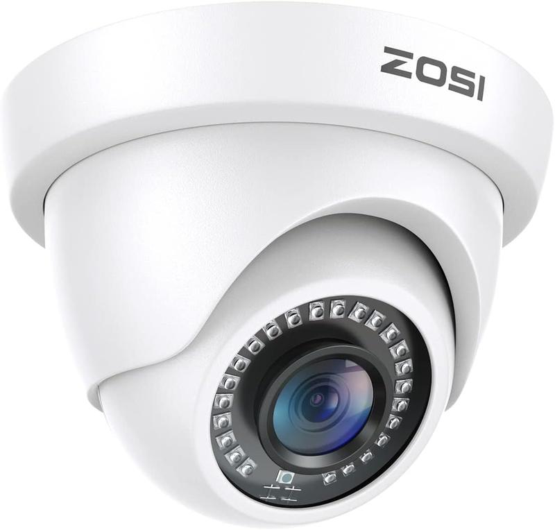 ZOSI 2MP 1920TVL Hybrid 4 in 1 TVI CVI AHD CVBS Security CCTV Camera,1080P HD Weatherproof Outdoor Indoor Surveillance Cam,Night Vision,For 960H,720P,1080P,5MP,4K analog DVR - White Car camera camera security Digital