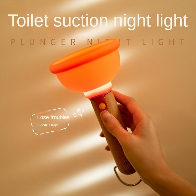 Sidimon Rechargeable LED Plunger Night Light - Dimmable, Hangable Design for Cozy Ambiance & Unique Gifts  Funny Cool Gifts