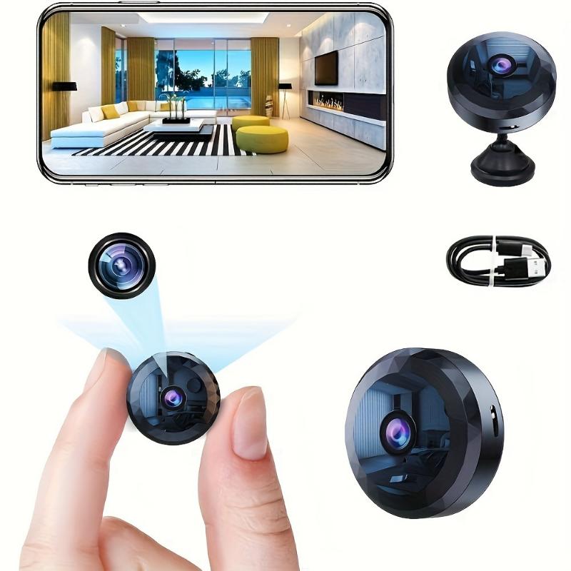 Rechargeable Mini WiFi Security Camera - Portable, Motion Detection, Night Vision, App-Controlled, Easy to Mount for Home and Office Surveillance