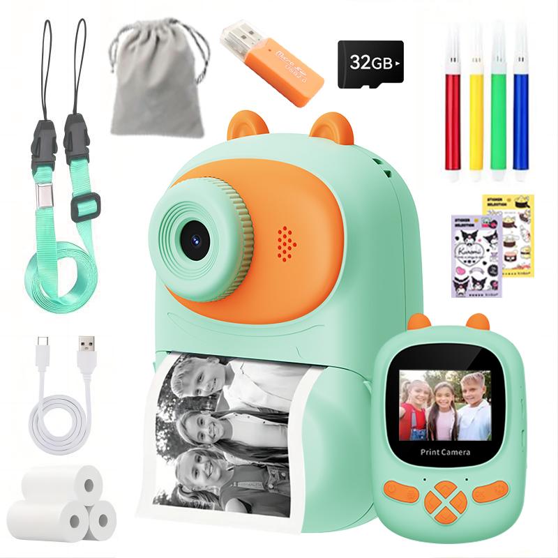 [Christmas gifts]Instant Print Kids Camera,1080P Children Printable Camera, Girls Boys Age 3-12, Perfect Birthday or Christmas Gift,disposable camera