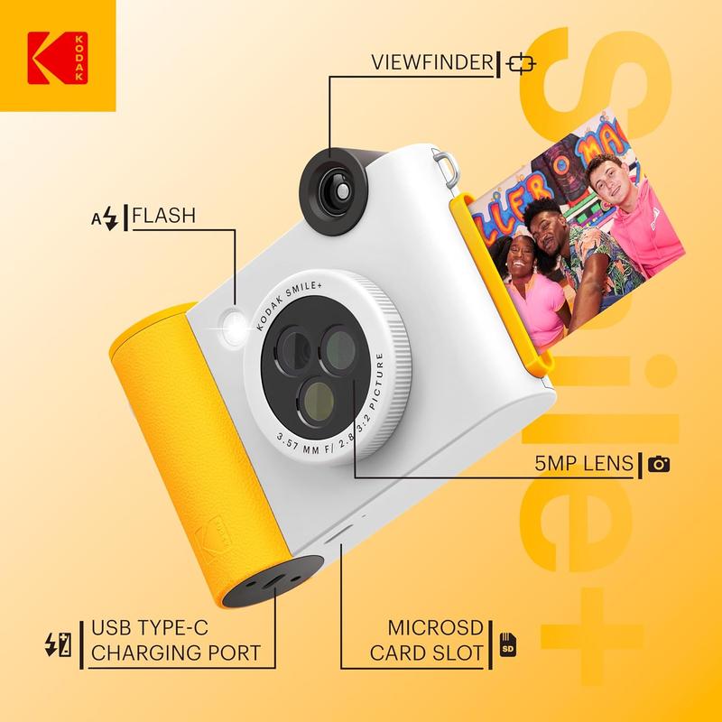 Kodak Smile+ Wireless 2x3 Digital Instant Print Camera with Effect Lenses & Zink Technology camera  for Kids and Adults