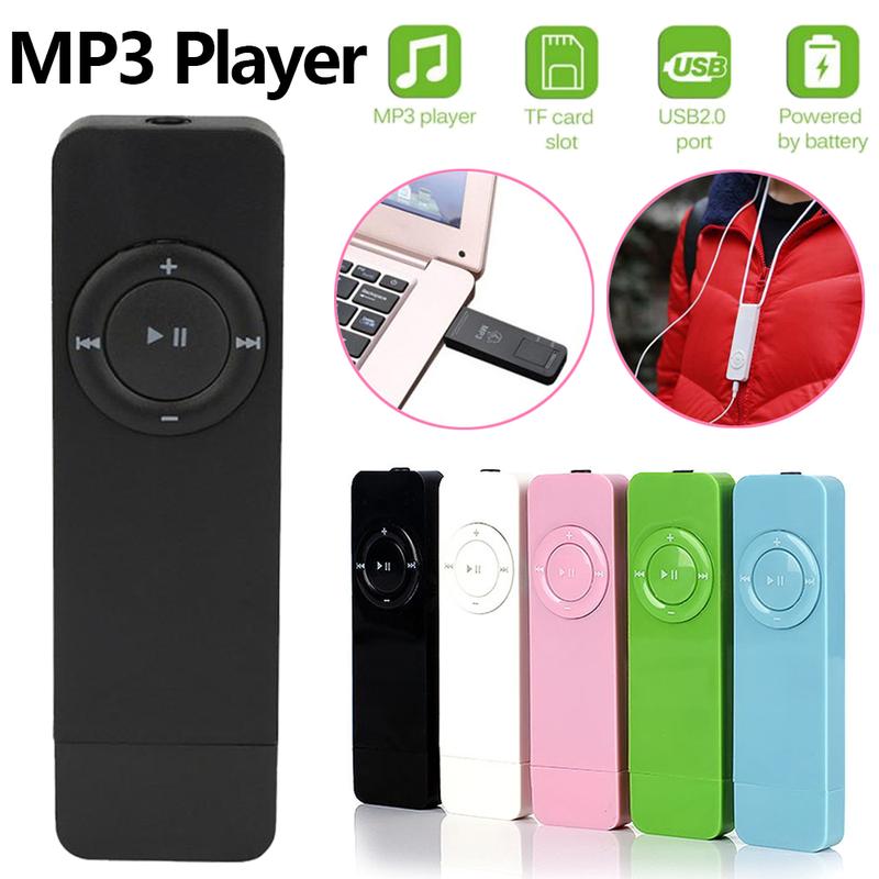 Mini MP3 Player USB in-line Card U Disk MP3 Player USB 2.0 Lossless Sound Music Media Player Support Micro TF Card(No Card)