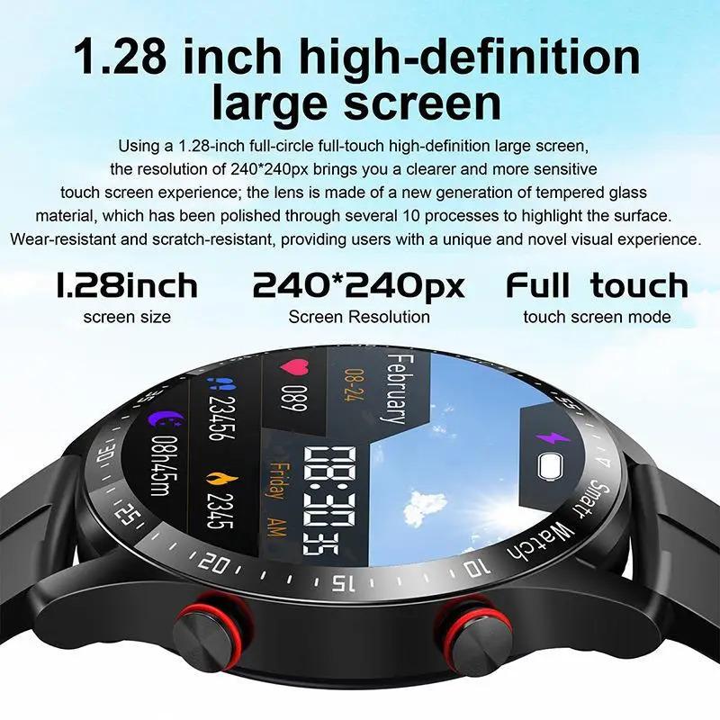 Fashion Smart Watch Hombre Bt Call Sport ECG PPG Stainless Steel Smartwatch PPG+ECG Fitness Heart Rate For Men Women