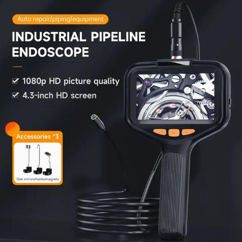 4.3-Inch HD Screen Endoscope Camera with LED Light, Waterproof Endoscope Camera with 16.5ft Flexible Cable, Multipurpose Endoscope Camera for Home Check & DIY Enthusiasts