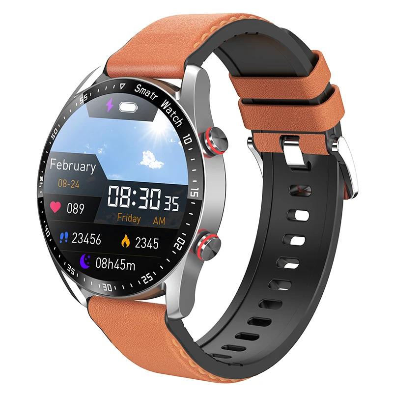 Fashion Smart Watch Hombre Bt Call Sport ECG PPG Stainless Steel Smartwatch PPG+ECG Fitness Heart Rate For Men Women