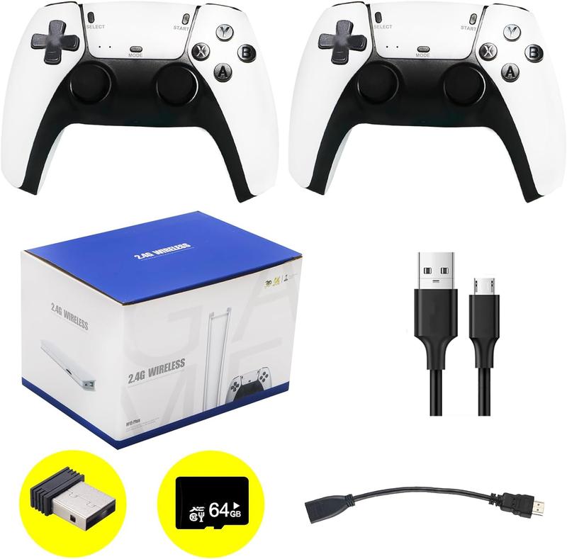 20000+ Games Wireless Retro Game4K HDMl Output Retro Video GameConsole - Plug and Play Video Games,Retro Game Stick 4K Game Stick,Built in 64G Cards