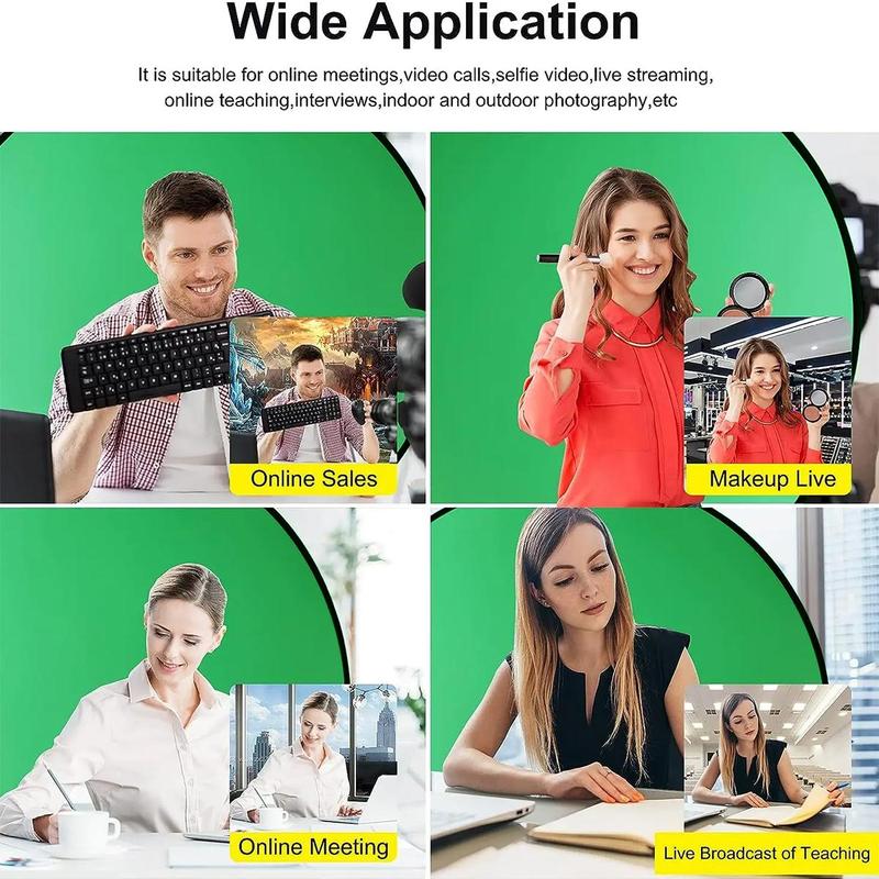 Foldable Studio Background Frame, Live Room Props Background Frame, Background Frame Green Screen for Live Photography, Game Live Broadcast, Speech Live Broadcast, Portable Green Screen Backdrop, Camera Accessories