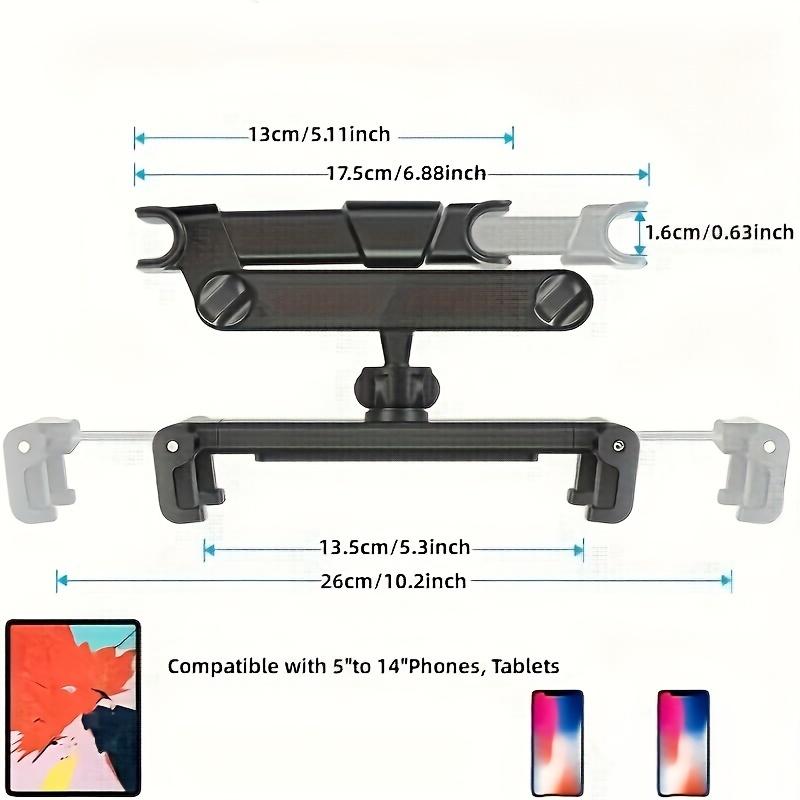 Universal Car Tablet Holder - Mounts For Headrest, Compatible With 4.7-12.9