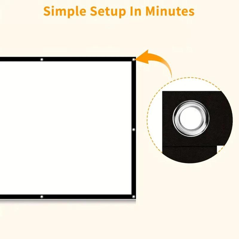 Portable Projector Screen, 1 Count 16:9 Foldable High Density Projector Screen, Indoor & Outdoor Projection Screen for Home Office