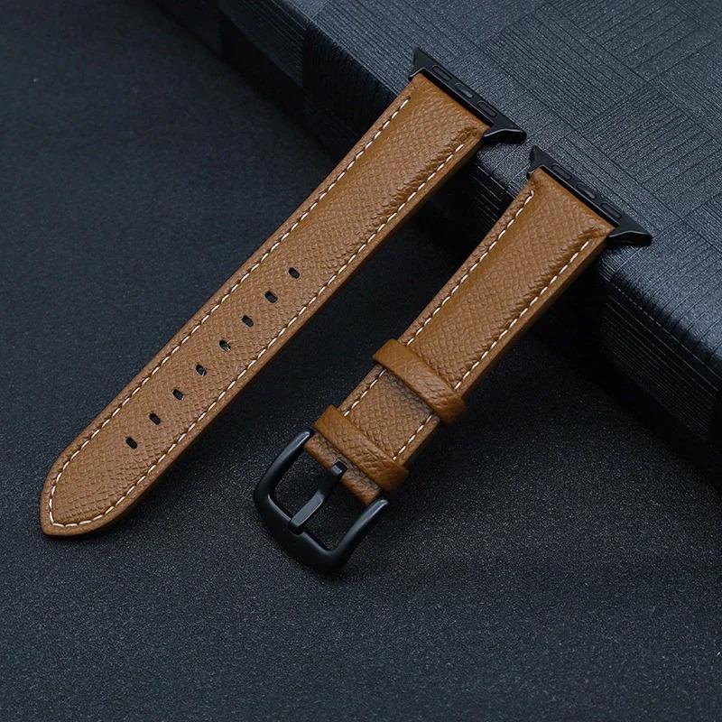 PU Leather band For Apple watch Ultra 49mm 44mm 40mm 46mm 42mm 41mm 45mm bracelet belt strap iWatch series 10 9 8 7 3 4 5 6 se 2