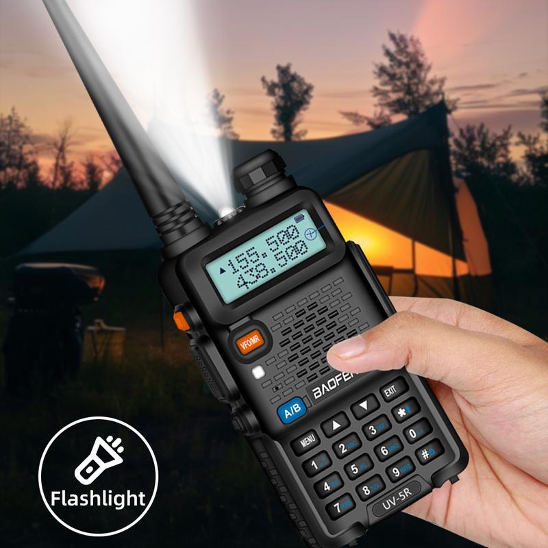 UV-5R Ham Radio Long Range UV5R Dual Band Handheld Rechargeable High Power Two Way Radio Walkie Talkies with 1800mAh Li-ion Battery and Earpiece for Hunting Survival Gear