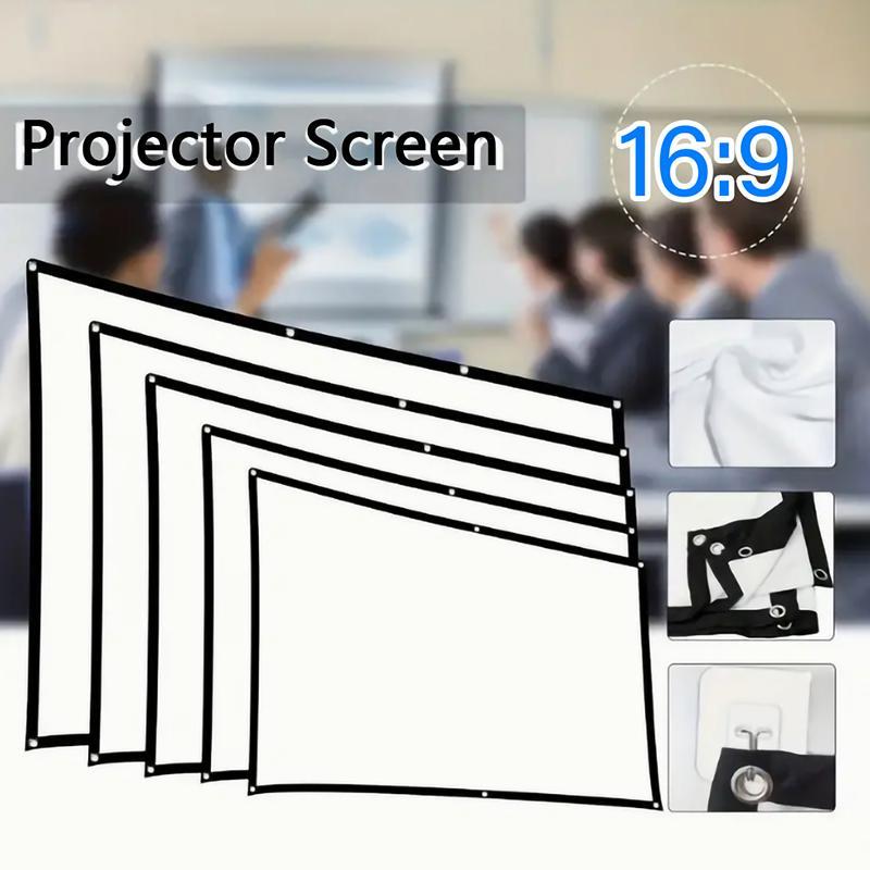 Portable Projector Screen, 1 Count 16:9 Foldable High Density Projector Screen, Indoor & Outdoor Projection Screen for Home Office