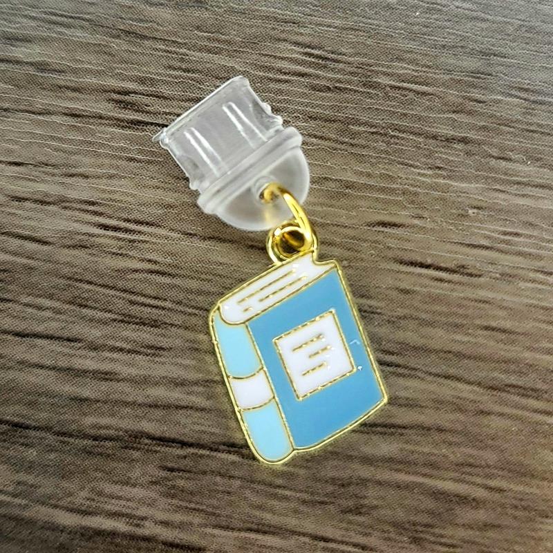 Book Kindle, E-reader, Phone Dust Plug Charms - USB-C compatible