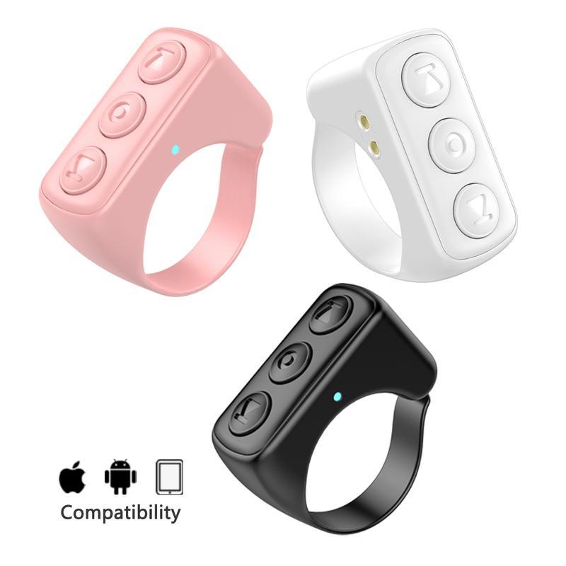 Scrolling Ring Remote Control Scroller Page Turner,Bluetooth Camera Video Recording Remote,Music Control, for iPhone ,iPad ,iOS,Android,Selfie Devices tiktok remote Bluetooth Remote