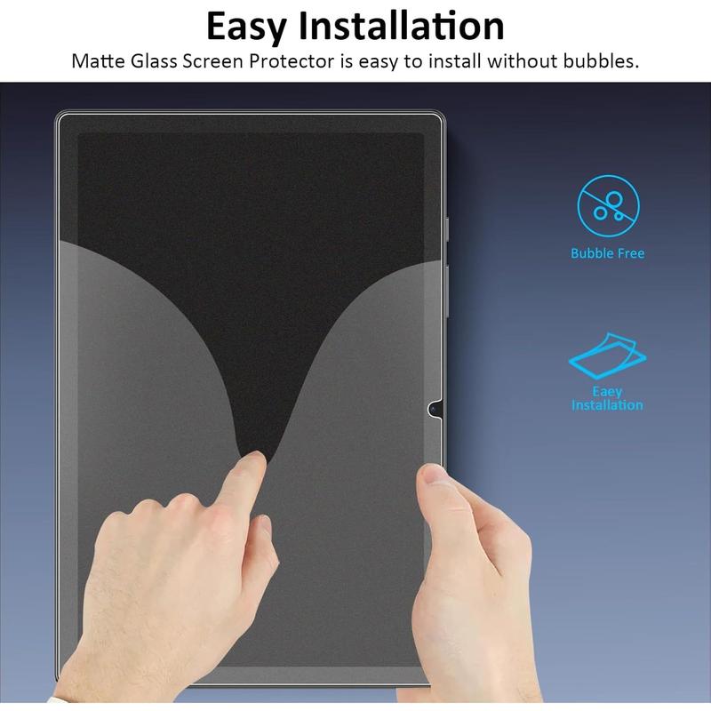 [2 Pack Matte Glass Screen Protector , Anti-Glare & Fingerprints Tempered Glass Bubble Free, Compatible with Samsung Galaxy Tab A9+ S9 S9 fe (11 inch 2023 Released)