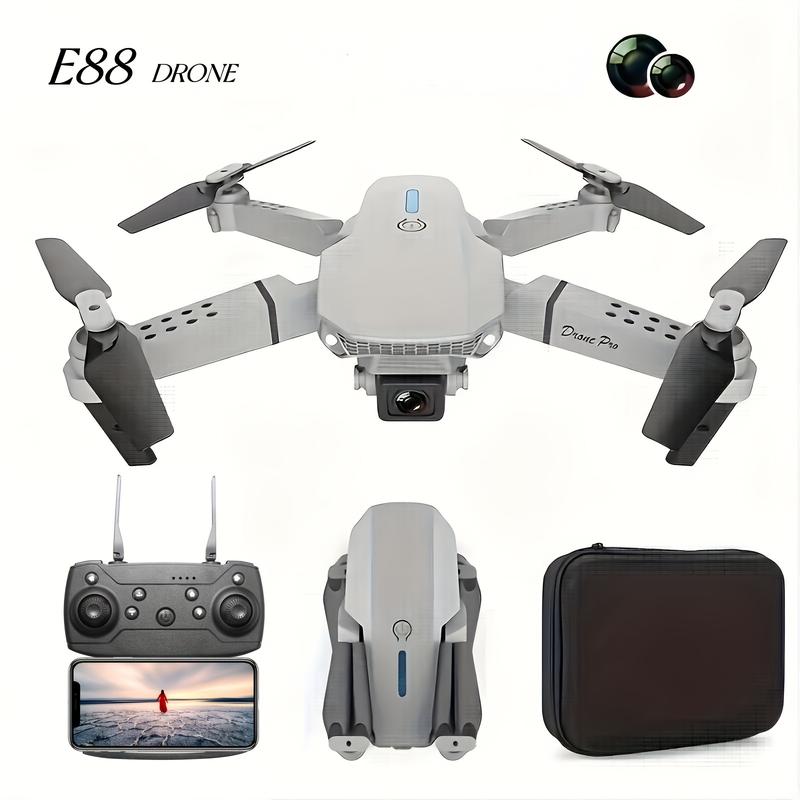 E88 Drone Equipped With Dual Cameras, Mobile Application Control, Indoor Flying, Halloween Christmas New Year Gifts