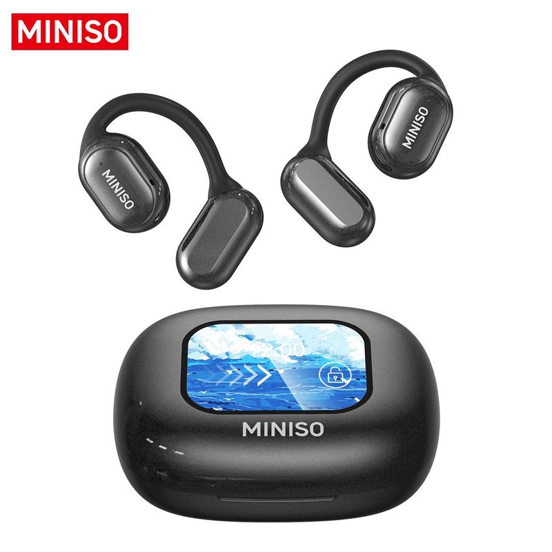 MINISO X30 AI Translation Open Ear Headphones, Wireless Headphones, Comfortable Wear Touch Control Headphones for Music, Work, and Study