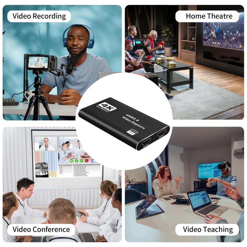 4K HDMI video  -used for game live streaming and video conferencing-supports Switch,PS4 5,OBS,camera,and PC.Supports 1080p60fps Accessories capture video capture hdmi capture hdmi video