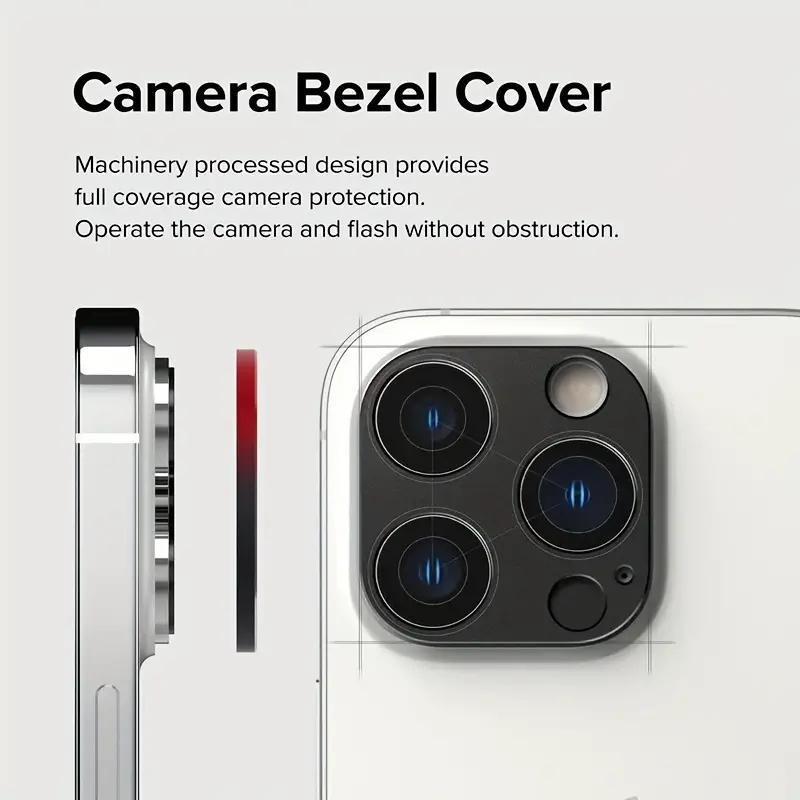 Aluminum Alloy Rear Camera Lens Protector, Lens Cover Screen Protector, Lens Ring Film for iPhone 15 14 Plus Pro Pro Max