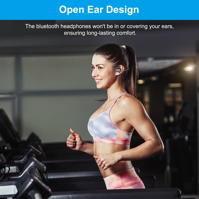 LK12 Open Ear Bluetooth Headphones- ENC microphone active noise reduction Driver&Office HeadSet Wireless Gaming Headphones. Audio Electronic Earbud