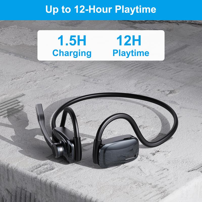 LK12 Open Ear Bluetooth Headphones- ENC microphone active noise reduction Driver&Office HeadSet Wireless Gaming Headphones. Audio Electronic Earbud