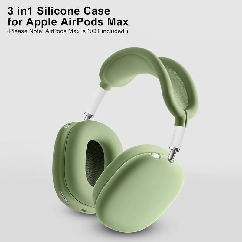 Case Cover for AirPods Max, Ear Pad Case Cover Ear Cups Cover, Headband Cover for AirPods Max Headphones, Anti-Scratch Accessories Soft  Protector for  AirPods Max-Green