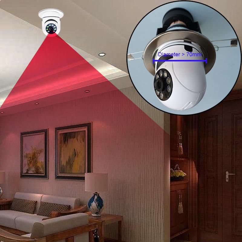 Smart Bulb Camera with Motion Detection for HD Home Security Monitoring