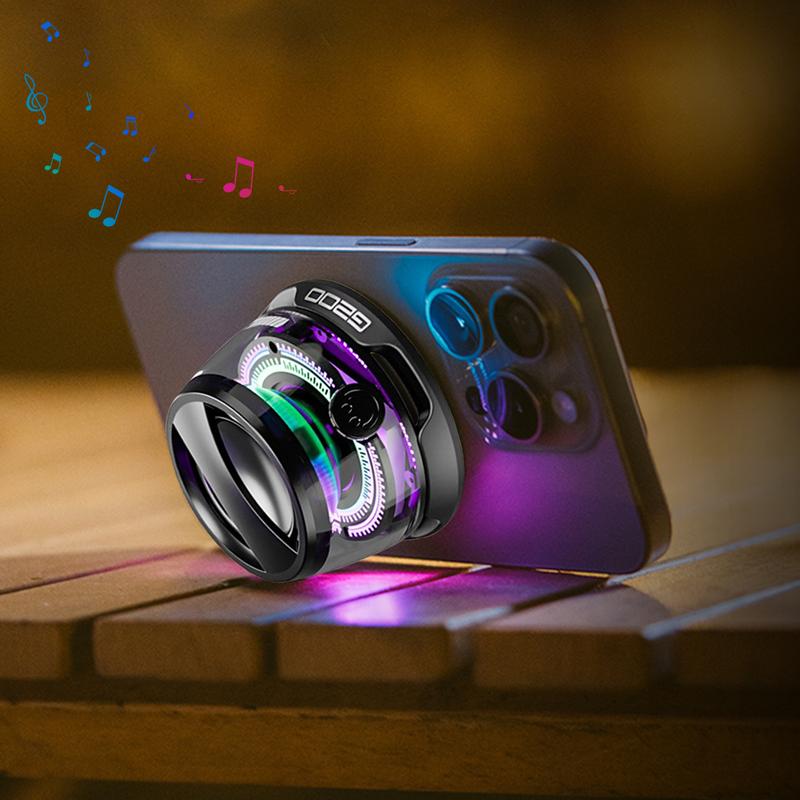 Magnetic Mini Bluetooth Speaker, G200 5W mini Speaker Wireless with Bluetooth 5.3, RGB Light, Game Mode, 7H Playtime, Portable Phone Stand for iPhone, Travel, Golf Car,for Hiking Camping,Thanksgiving Day,Christmas New Year Gift