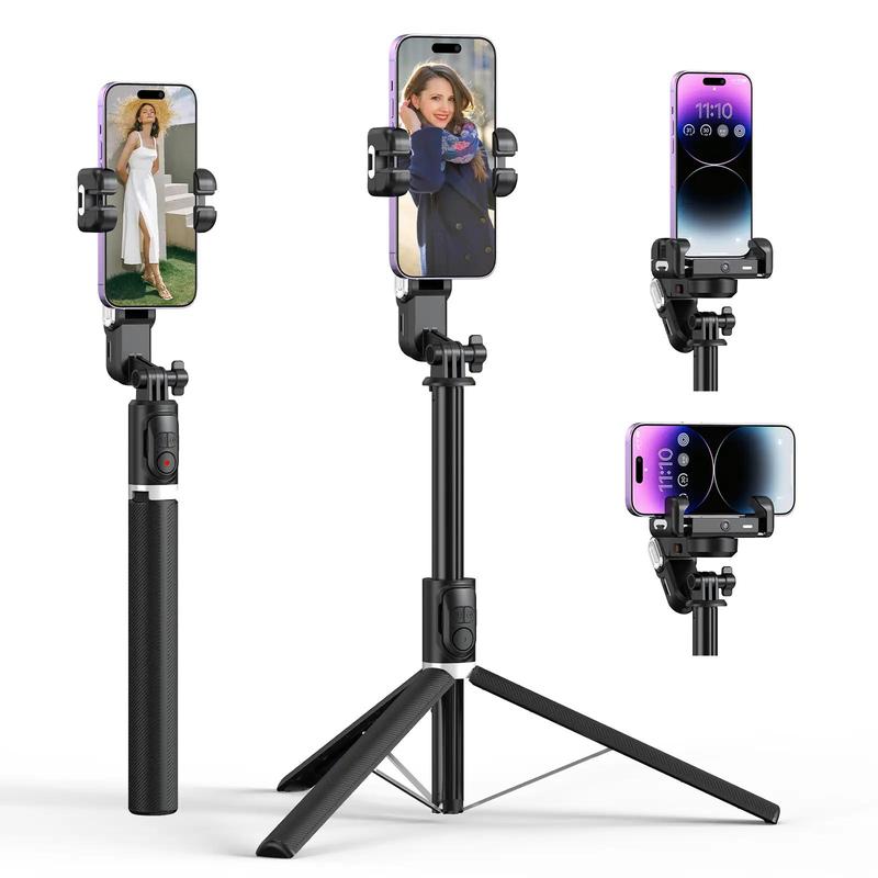 AI Facial Tracking Gimbal, 360 Degree Rotation Selfie Stick with Smartphone Holder, Facial Tracking Gimbal for Live Streaming, Video Shooting, Selfie Accessories for Cellphone, Selfie Phone Holder, Stocking Fillers Gift