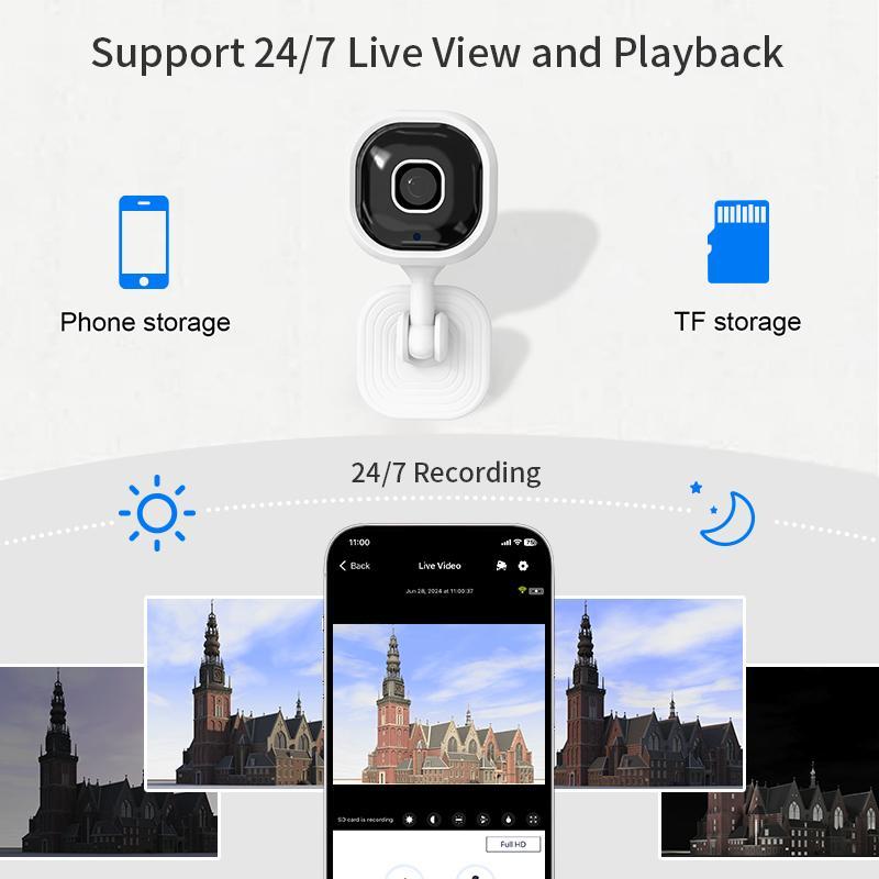 1080P Wireless Mini Surveillance Camera, Full HD Cameras, Motion-Detection Security Camera with Built-in AP Hotspot, Application Control Security Camera