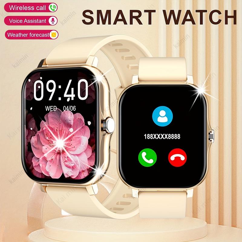 [Trustworthy] 1.83-Inch HD Full Screen Touch Screen Smart Watch, Suitable for Men and Women, 2024 Best-Selling, Call Answer, Step Counting, Calorie Tracking, Multiple Sport Mode, Call Reminder, Sitting Reminder, suitable for Android and iPhone, Rechargeab