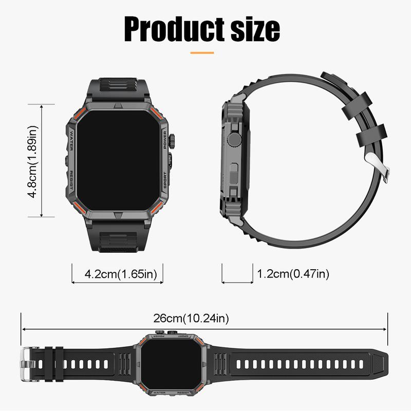 Smart Watch for  iPhone and Android, Multifunctional Smartwatch with Call Function, Fitness Watch with Multiple Sports Modes for men