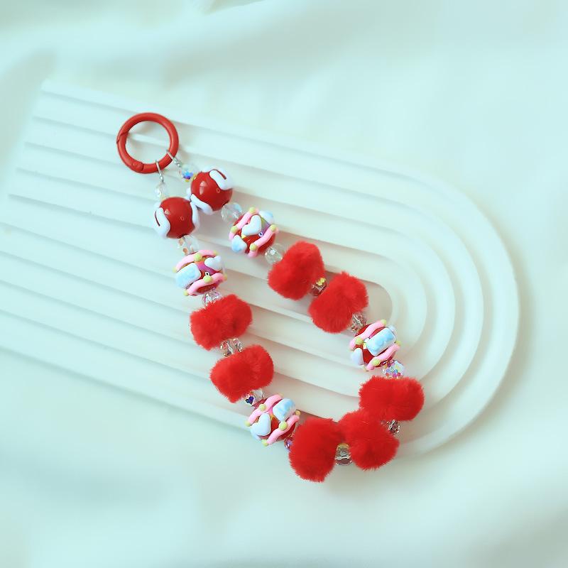 [New Arrival] Fluffy Candy Bracelet,Cuddle Candy Charm,Sweet Fluffy Phone Chain---z