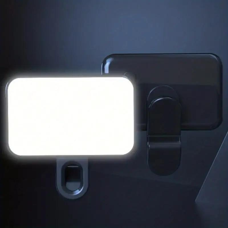 Portable Selfie Fill Light for Summer, Rechargeable Phone Camera Light, Clip-on Selfie Light for Phone, Tablet & Laptop, Compact Selfie Lights, Multifunctional Dimmable LED Light