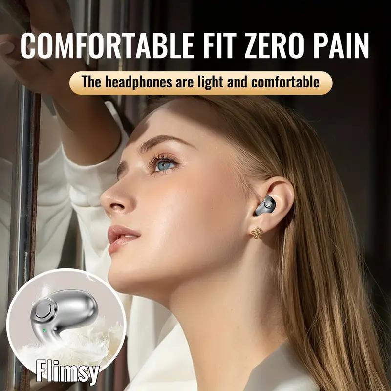 Wireless Sleeping Earbuds, Noise Cancelling Headphone, Bluetooth-compatible Earphones for Running, Exercising, Gaming Sports