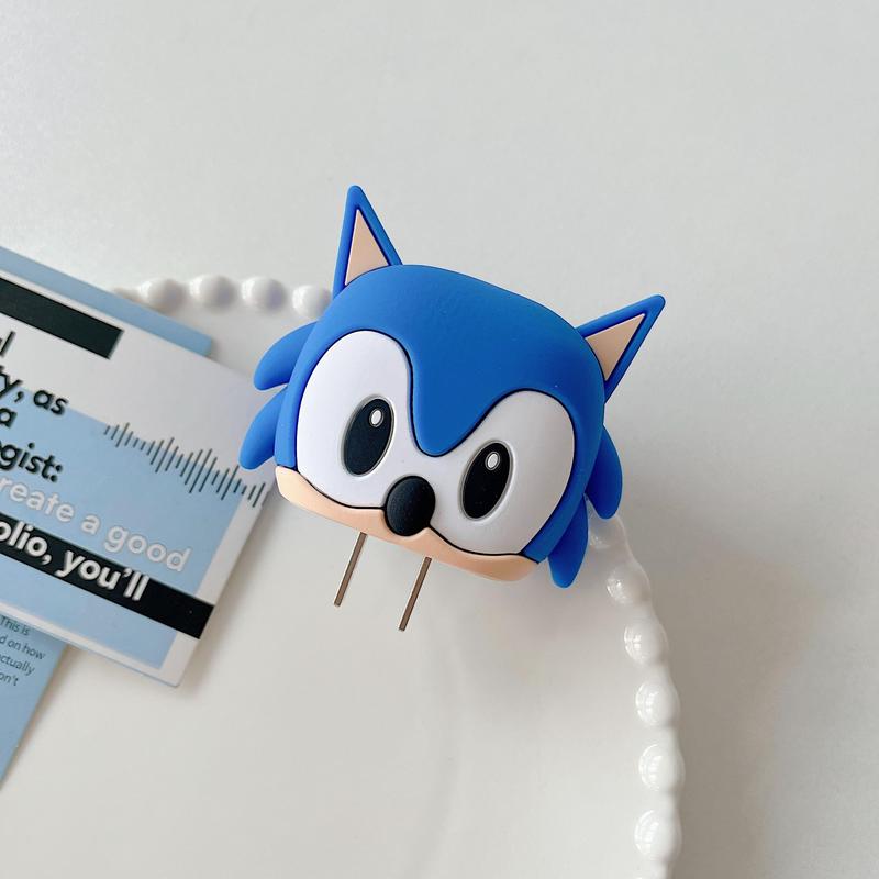 Cartoon Sonic Design Charging Cable Protector, Cute Creative Anti-breakage Charging Cable Protective Cover, Phone Accessories for iPhone & Android