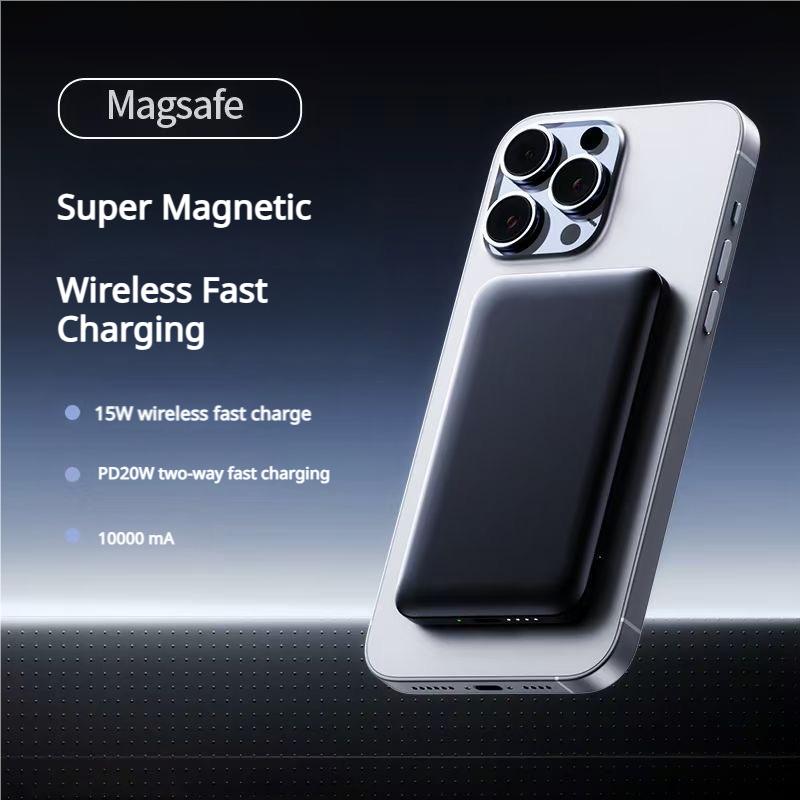 Magnetic Power Bank 5,000 10,000mAh 15W Wireless Portable Charger, with USB-C PD20W Fast Charging, Magsafe-Compatible with iPhone 15 15 Plus 15 Pro 15 Pro Max, iPhone 14 13 12 Series and more