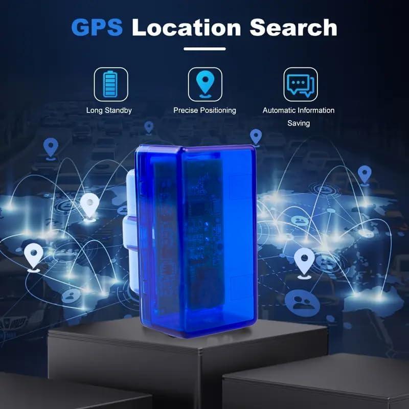 2 Real Time GPS car Tracker for Vehicles Tracking Device Car OBD Locator Works with Apple Find My APP Quick Installation Smart Tracker Anti-Lost Device Finder Position iOS Only