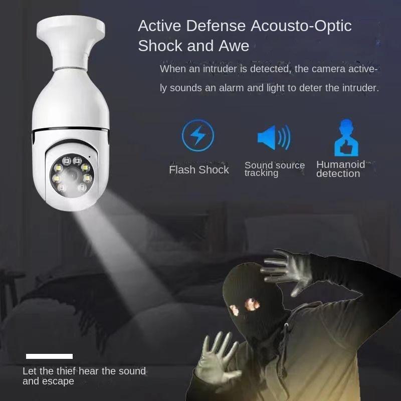 Smart Bulb Camera with Motion Detection for HD Home Security Monitoring