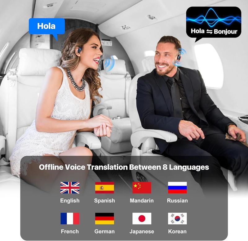 TLXT Language Translator Earbuds: 3in1 Translator Earphones for 144 Languages & Accents & 8 Offline Translation Packs OWS