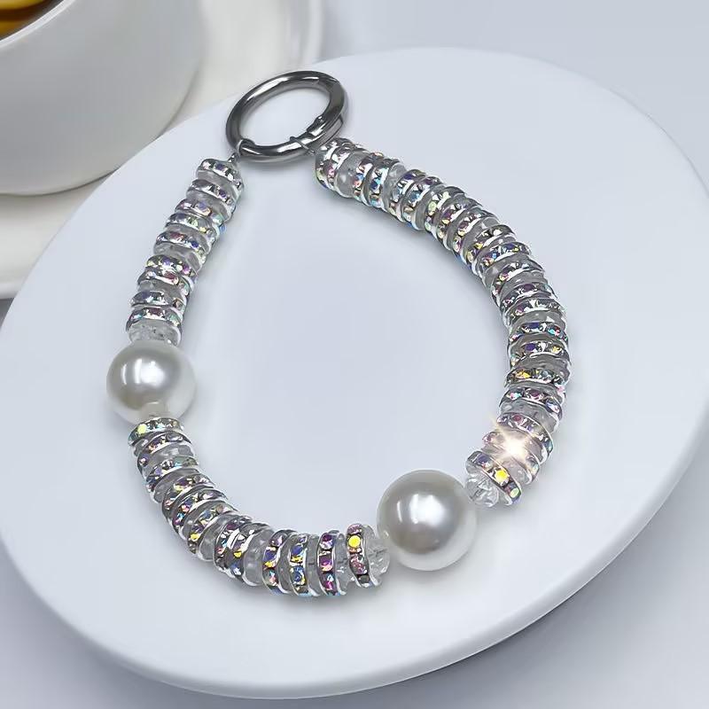 Faux Pearl Decorated Camera & Phone Strap, Fashionable Short Phone Lanyard, Portable Mobile Phone Chain for Women & Girls, Fashion Phone Accessories