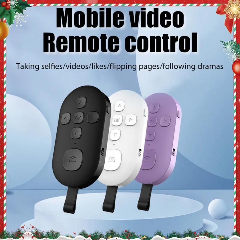 Wireless Bluetooth Mobile Selfie Lazy Instant Music Video Remote Control Mobile Phone Bluetooth Controller For Xiaomi Apple Christmas Gift