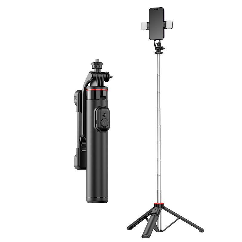 Selfie Stick Tripod with Light, Separate Design Selfie Stick Tripod, Multifunctional Selfie Stick Tripod for Live Broadcast, Vlogging, Photography