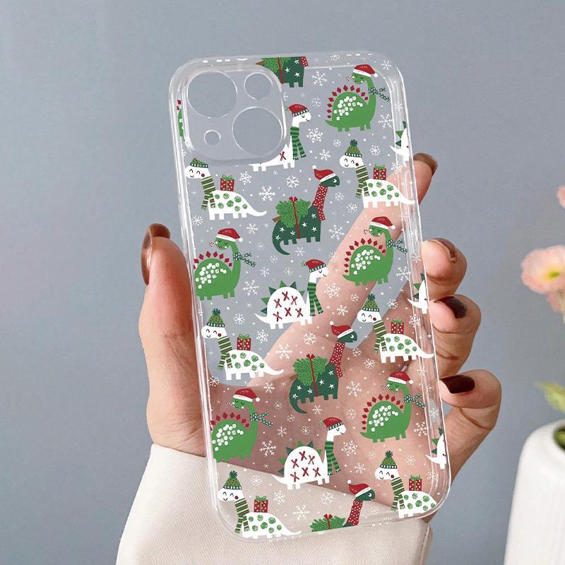 Cute Dinosaur Pattern Phone Case, Anti-drop Cellphone Protective Case, Shockproof Mobile Phone Cover for iPhone