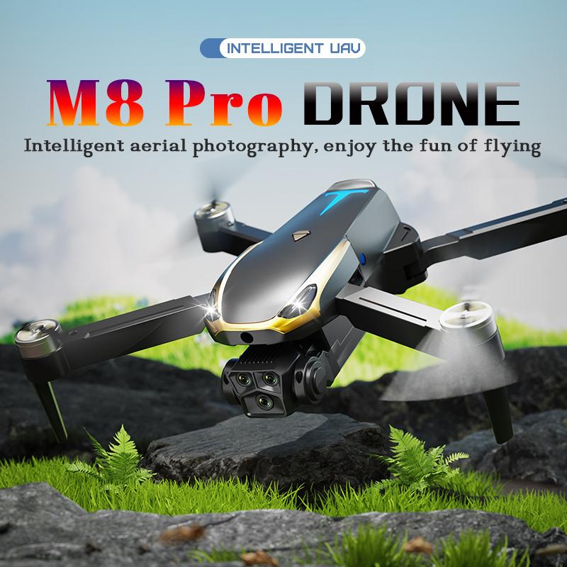 4K M8 Pro Toy Drone - Optical Flow Obstacle Avoidance & Electronic Speed Controller. Comes with Accessories Cameras Bluetooth Rechargeable Wireless