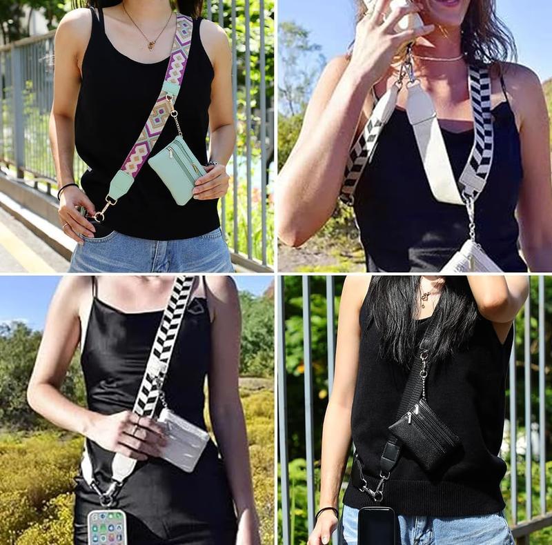 Clip and Go Strap For Phone With Wallet Crossbody,Phone Strap With Wallet,Phone Strap Crossbody With Zipper Wallet pouch ,Phone Wallet,And Cell Phone Holder Badge Accessories Smartphone