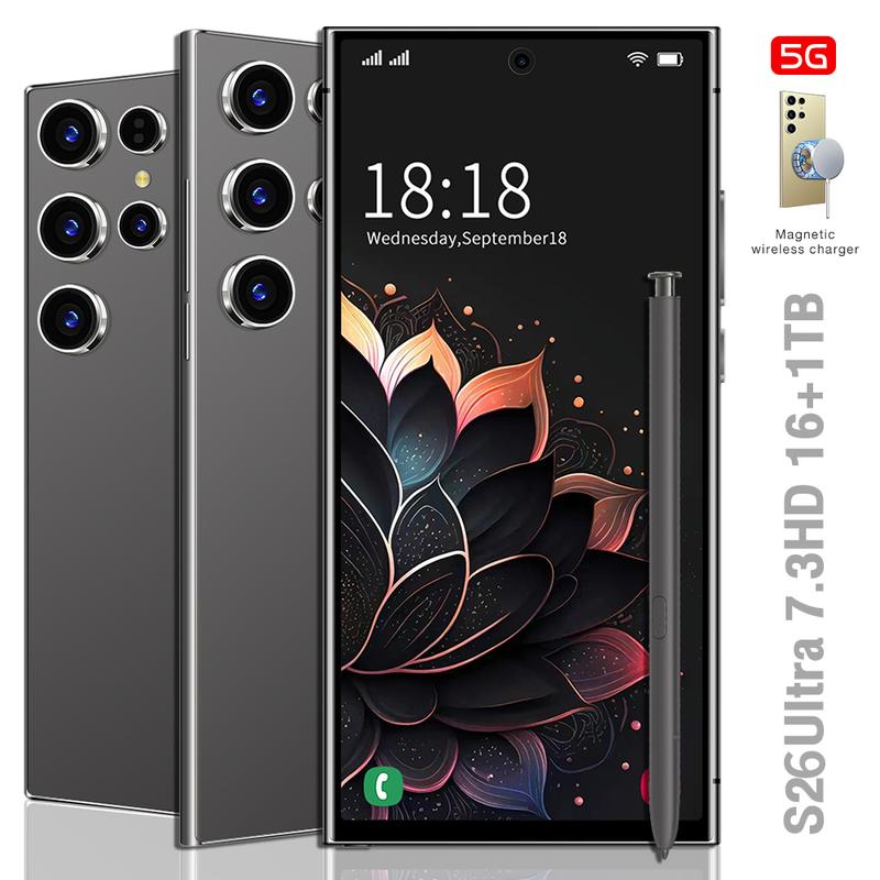 Global Version S26 Ultr 5G Smartphone 7.3 Inch 16GB RAM+1024GB ROM Snapdragon 8 Gen3,108MP Camera 7800Mah Battery Android Phone