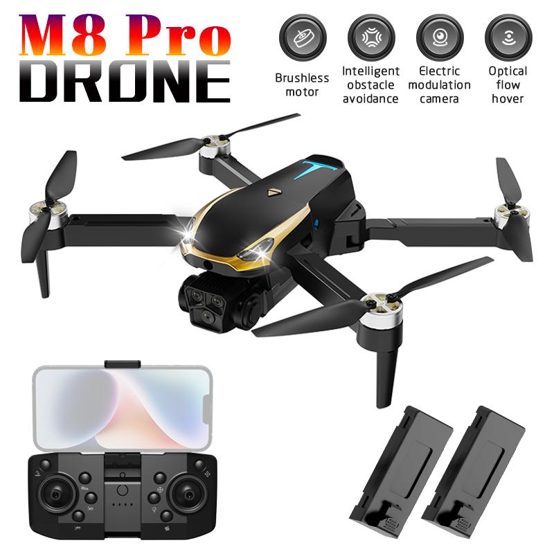 4K M8 Pro Toy Drone - Optical Flow Obstacle Avoidance & Electronic Speed Controller. Comes with Accessories Cameras Bluetooth Rechargeable Wireless