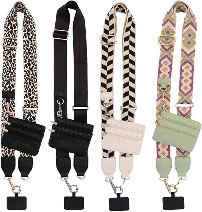 Phone Strap Crossbody With Zipper Wallet Pouch,Clip and Go Strap For Phone with Wallet,Outdoor Anti-lost Phone Lanyard,Adjustable Crossbody Bag Phone Strap With Shoulder Strap,Shoulder or Wrist Phone Lanyard